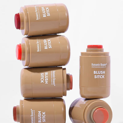 2-in-1 Cream Blush Stick - Waterproof Matte & Skin-Fusing, Long-Lasting Natural Red, Highly Pigmented & Easy Blend