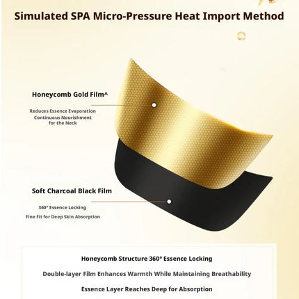 Honeycomb Neck Mask Golden Moisturizing Neck Pads, Firming & Lifting Treatment Neck Masks Beauty Necks Skin Care Products