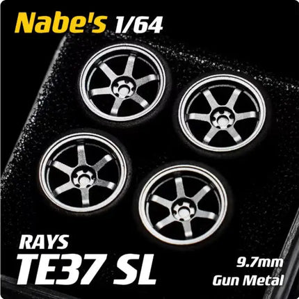 1/64 Chika Nabes Wheels or Brake Caliper 8.9mm 9.7mm 10.5mm Model Car Tires Rim Work S1 VSXX for 1:64 HW Tomy Mini GT Alloy Cars
