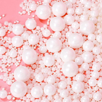 130g/4.58 Oz Pearl Sugar Sprinkles,Mix Size,Ice Cream Cake Toppings and Cookie Decorating,Wedding Party Chirstmas Supply