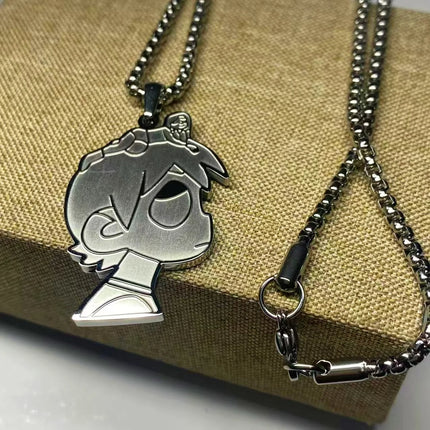 LI UZI Exquisite Fashion Stainless Steel Pendant Necklace Hoodie Accessories Personality Hip Hop Style Charm Jewelry Necklace
