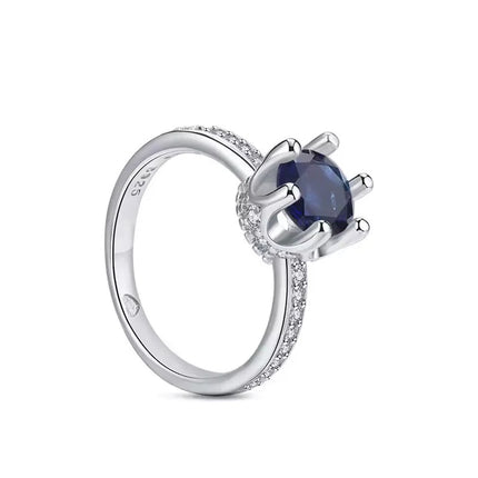 2025 New 925 Sterling Silver Shiny Classic Square Crown Heart-shaped Ring Exquisite Luxury Charm Jewelry Holiday Surprise Gifts