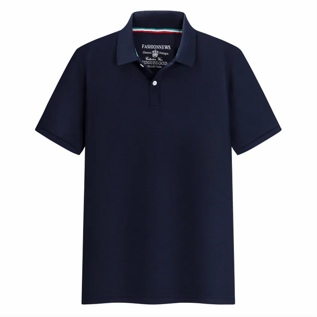 Summer Solid Color Outdoor Casual Lapel Short-sleeve Daily Business Short-sleeve Tops 2024 New Unisex Polo Shirts