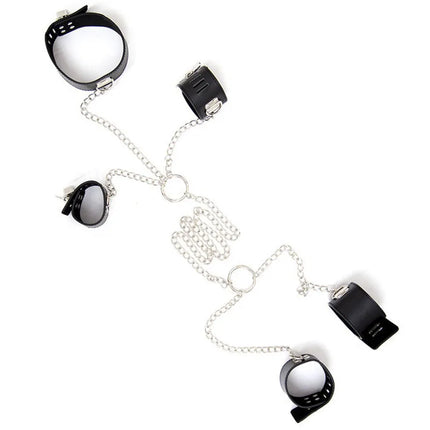 Sex Games for Adults Tools Leather Neck Collar Handcuffs Ankle Cuffs Erotic BDSM Bondage Restraints Sex Toys For Couples