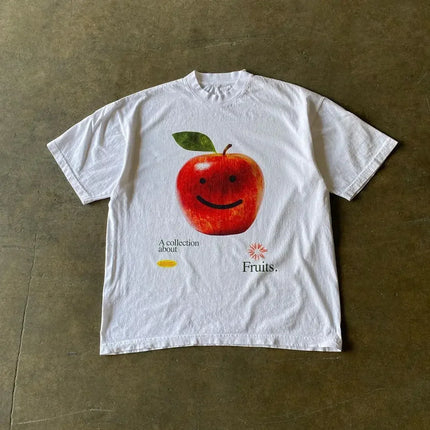 2024 Retro Kawaii Oversized Summer Trend Funny T-shirts Printed Versatile Couple Cotton Y2k Casual Loose Tops New Simple Tee