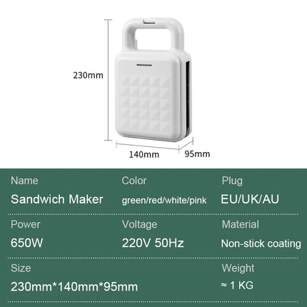 Sandwich machine breakfast machine household light food machine frying machine multi-function heating toast pressure toaster