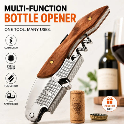 Compact Multi Function Bottle Opener Ergonomic Comfortable Grip Portable Bar Tool Suitable for Household Kitchen Bar Party Use