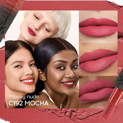 6-Color Embossed Matte Lipstick, Easy to Apply, Moisturizing and Natural Finish Long-Lasting Smooth Texture for Soft and Elegant