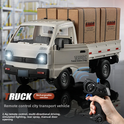 Spray Acousto-optic Remote Control Car Simulation Double Door Micro Card Drift Car Bread Truck Children's Toy Car