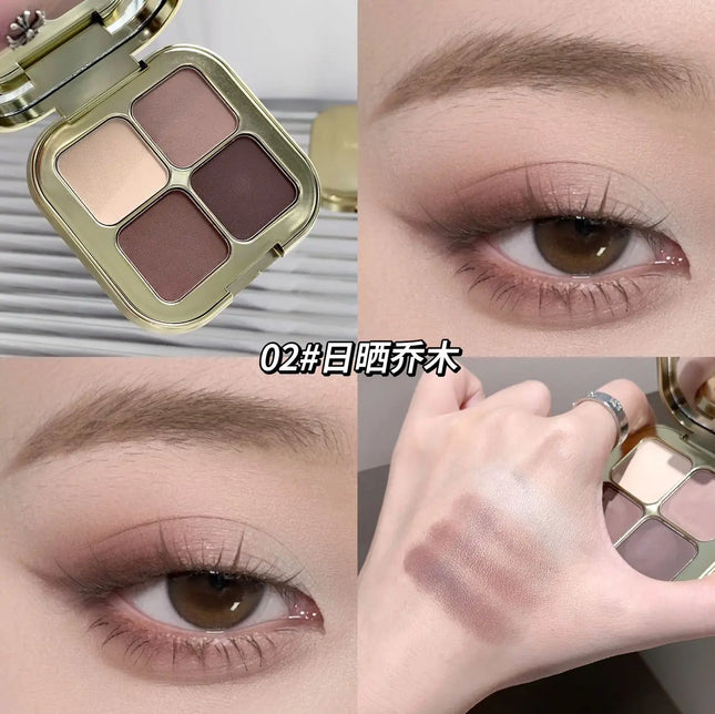 Kakashow sunset magic eye shadow plate pearl matte earth color Korean makeup eye shadow ﻿