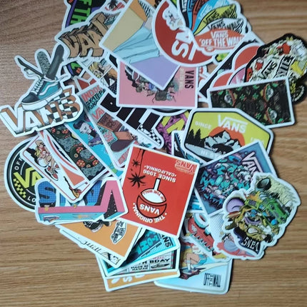 34/50pcs various trendy and cool waterproof skateboard car stickers
