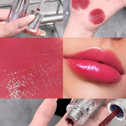 Mirror water gloss lip Dew low saturation glass lip toot lip glaze moisturizing moisturizing white mouth red