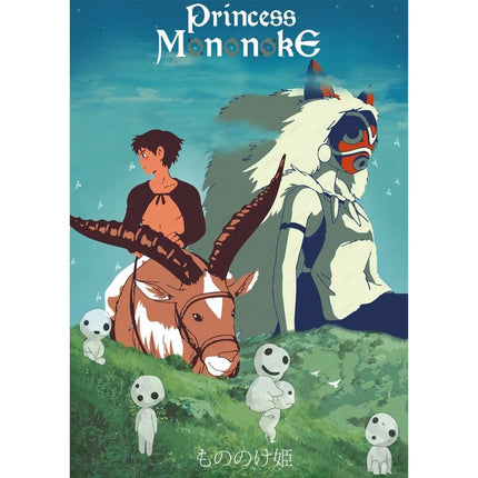 Anime P-Princess M-Mononoke Poster Room Decor Home Decoration Interior Wall Art Printing Waterproof Garage BedRoom Posters Gift