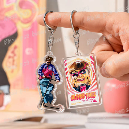 Oliver Tree Ugly Is Beautiful Keychain for Accessories Bag Charm Music Tour Let Me Down Key Chain Ring Jewelry Fans Gifts