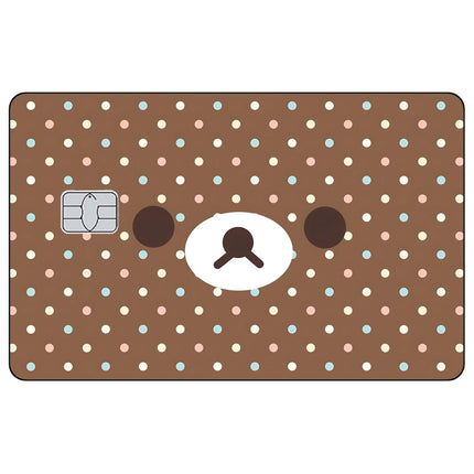 Cartoon Cute Credit Card Skin Stickers Rilakkuma Matte Sticker for VISA JCB MasterCard and Other IC Bank Card Decoration