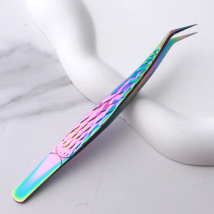 Professional Eyelash Tweezers for Lash Extension, Stainless Steel High Precision Eyelash Extension Eyebrow Tweezers