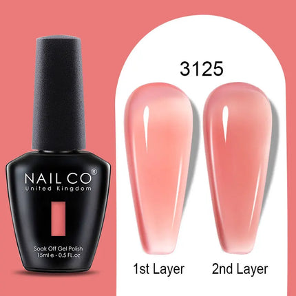 NAILCO Winter Series Color Gel Nail Polish 15ML Semi Permanent Soak Off Gel Varnishes Super Texture Gorgeous Nail Manicure Art