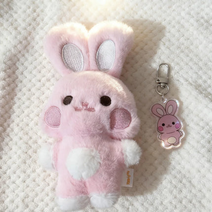 2pcs Kpop Ateez Aniteez Cartoon Character Plush Pendant with Acrylic Keychain Keyring San Bag Accessories Fans Gift Collection
