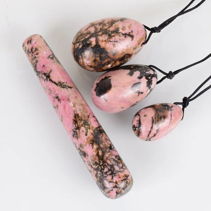 4Pcs Set Natural Jade Yoni Egg & Wand Women Kegel Exerciser Vaginal Muscles Tightening Ball Natural Crystal Jade Eggs