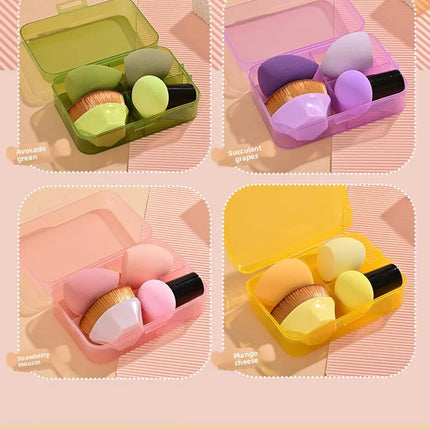 Magic Foundation Makeup Brush Set Soft Beauty Blender Gourd Shaped Makeup Sponge Loose Powder Brush Cosmetic Tools Kit