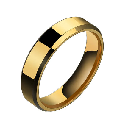 Freeteeme Punk 2mm/4mm/6mm/8mm Wide Simple Rings for Women Men Stainless Steel Smooth High Polished Wedding Finger Rings Jewelry