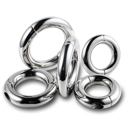 Male Metal Cockring Clamp Chastity Cage Screw Penis Ring Bondage Scrotum Dick Stretcher Delay Ejaculation Adult Sex Toys For Men