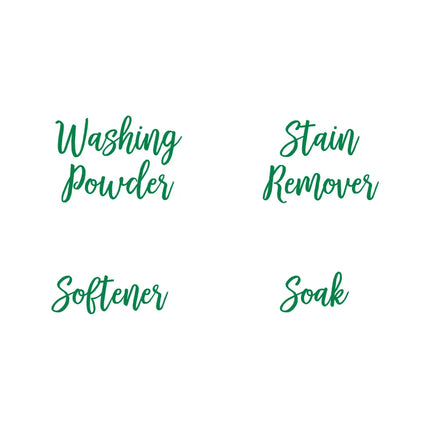 4Pcs Laundry Room Organisation Jar Bottle Label Vinyl Sticker Decals Washing Powders Stain Remover Labels Decal