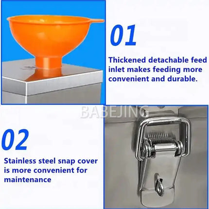 BABEJING Fully Automatic Garlic Crusher Peeler, Household Electric Garlic Extruder