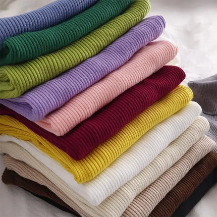 Korean High Collar Knitted Long Sleeve Base Shirt Pure Color Slimming Versatile Underwear Elegant Inner Long Top Women's Fashion