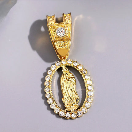 Hip hop Men Iced Out Cuban Link Chain Necklace for Men withPanda Tiger Shark Lip Heart Dollar Pendant Wholesale Jewelry Gifts
