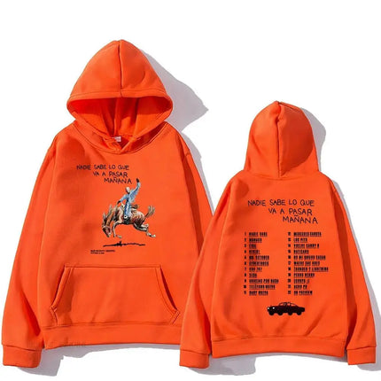 Bad Bunny RIP Hoodies Men/Women Clothing Sudaderas Album Nadie Sabe Lo Que Va Pasar Manana Sweatshirts Long Sleeve Autumn Hoody