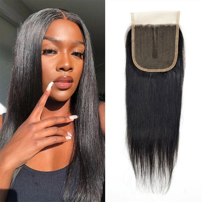 QT Loose Deep Wave Lace Closure 4x1 Transparent Lace Closure T Part Lace Remy Human Hair Middle Part 20inch Closure for Women