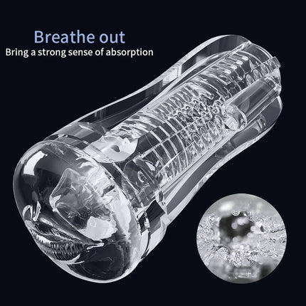 Male Masturbator Soft Pussy Adult Endurance Exercise Sex Products Transparent Vagina Vacuum Sucking Pocket Cup Sex Toys for Men