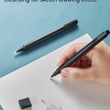 Faber-Castell Precision Tip Pen-Style Eraser Refillable Round 2.5mm Art Pencil Eraser Professional Drawing Rubbing Stationery