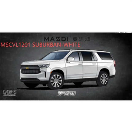 MASSDI 1:64 Scale Alloy CD1000 Escalade CVL1000 Suburban SUV Toy Car Simulation Model Collectibles Souvenir Gift