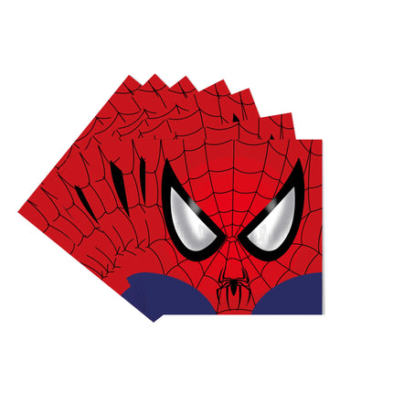 Marvel Heroes SpiderMan Anime Party Decoration Supplies Tableware Flag Pulling Background Cloth Latex Aluminum Film Balloons