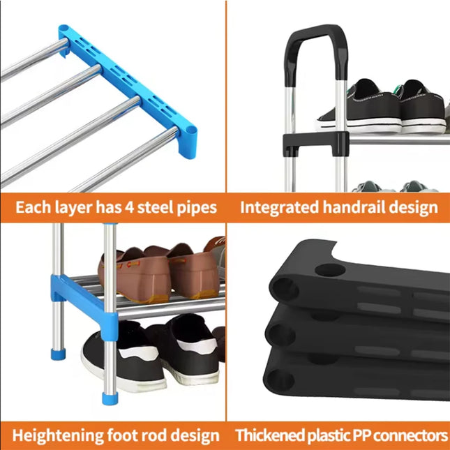 Family Organization 6/7/8 Layers of Shoe Racks, Simple Assembly, Large Capacity Storage, Suitable for Multiple Shoe Storage