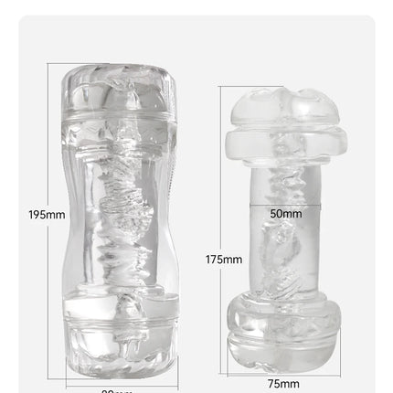 Male Masturbator Cup Soft Pussy Sex Toys Transparent Vagina Anal Adult Endurance Exercise Supplies Vacuum Pocket Cup for Men 18