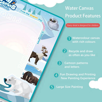 Magic Water Drawing Mat Coloring Doodle Mat Water Absorbing Painting Pad Reusable Magic Pens Painting Board Educational Toys