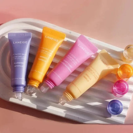 Laneige Lip Sleep Mask Jelly Lip Balm Donut Lip Balm Night Repair Moisturise Treatment 4*8g 3*10g 5*3g Set Hydrate Light Nourish