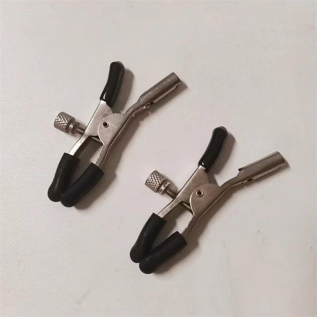 Female Labia Clamps Metal Nipple Clips Clitoris Breast Suction Pumps 6 Modes Electric Shock Anal Butt Plug Sex Toys for Women