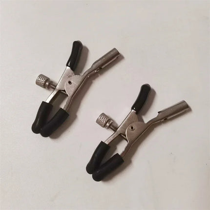 Metal Nipples Clips 6 Modes Electric Shock Labium Clamps Clitoris Stimulation Sex Toys for Women Men Couples Flirting Games