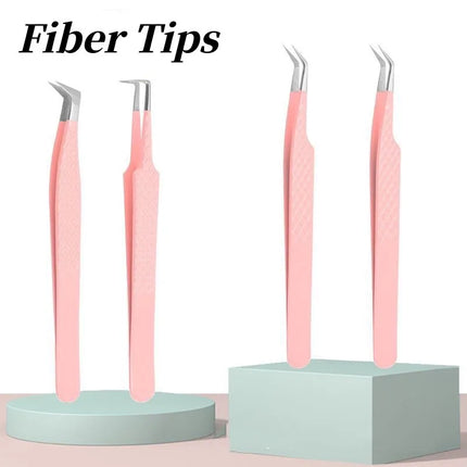 Lash Tweezers with Fiber Tip Tweezers for Eyelash Extensions Fiber Tips Eyelash Tweezers Eyelash Extensions Lash Tweezers