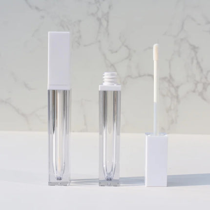 10/30/50pcs 7ml Empty Square Clear Lip Gloss Tube DIY Liquid Lipstick /Concealer Liquid Tube Sample Bottle Cosmetic Packaging