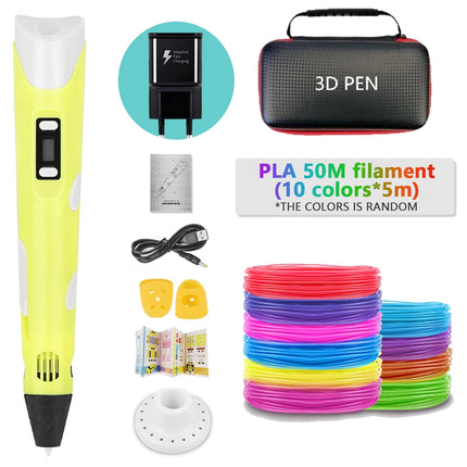 2025 Funny Set DIY 3D Pen for Kids Birthday Chrismas New Years Gift Boy Girls Creative 3D Printing Pen with PLA Filament 3D Pens