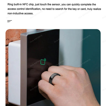 Smart Ring NFC Ring Health Fitness Tracker Ceramic Health Ring 2025 Sleep Tracking Heart Rate Blood Pressure with Charging Case