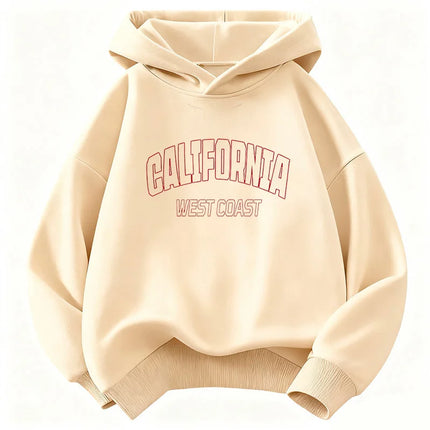 Casual Fashion California Letter Printed Hoodies Children's Sweatshirt Hoody Y2k Girls Autumn Winter Casual