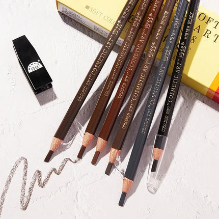 5pcs Professional Microblading Pencil Permanent Eyebrow Pencil Tattoo Waterproof Art Tint Makeup Eye Brow Pen Enhancers Cosmetic