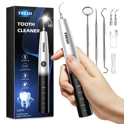Ultrasonic Tooth Cleaner Electric Dental Scaler for Teeth Tartar Remover Calculus Plaque Cleaner 5 Modes IPX6  Oral Hygiene Kit