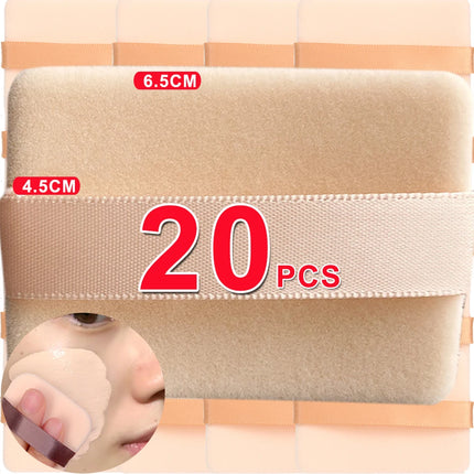 1-20pcs High-Density Flocked Cushion Powder Puff Soft Professional Round Rectangular Shape Foundation Sponge Puff Makeup Puffs
